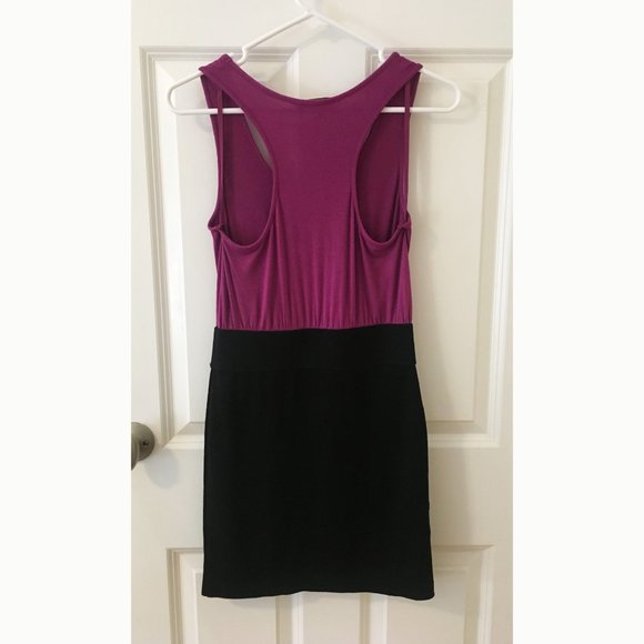 BCBGeneration Color Block Pink Black Zipper Dress - Picture 4 of 5